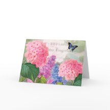 Cartão de Saudação Jardim de Flores Redoute