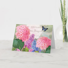 Cartão de Saudação Jardim de Flores Redoute