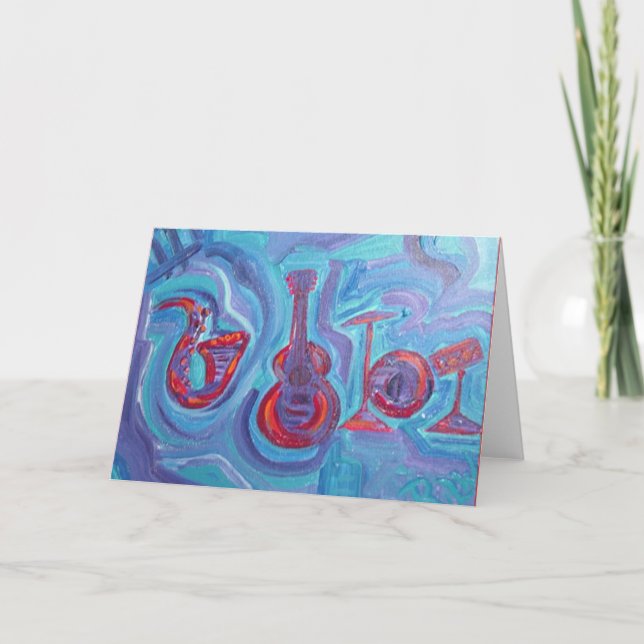 Cartão de Saudação - jazz à tarde (Frente)