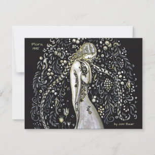 Cartão de Saudação John Bauer Flora CC1148 Art Nou