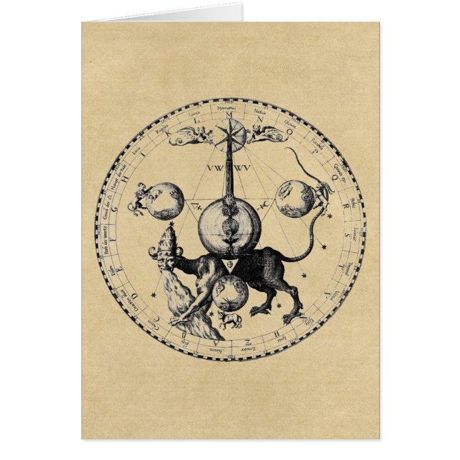 Cartão de Saudação Kabbalah Mandala (Frente)