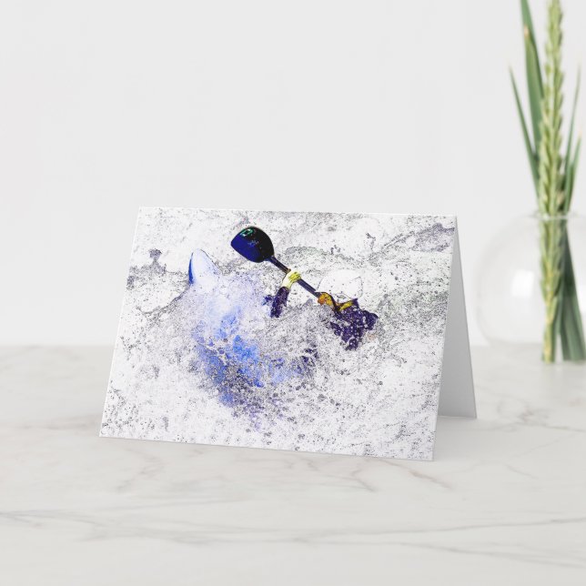 Cartão de Saudação Kayak (Frente)