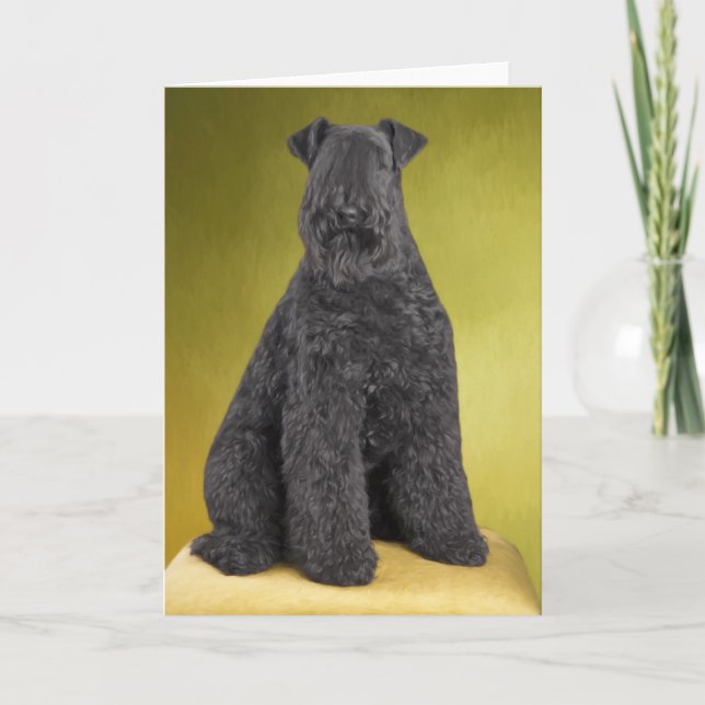 Cartão de Saudação Kerry Blue Terrier (Frente)