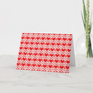 Cartão de Saudação KNIT GINGHAM VERMELHO / Horizon