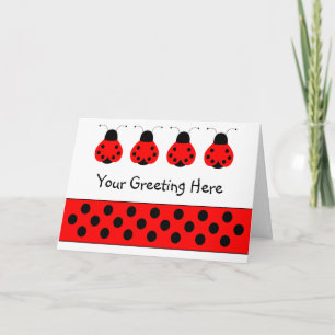 Cartão de Saudação Ladybug