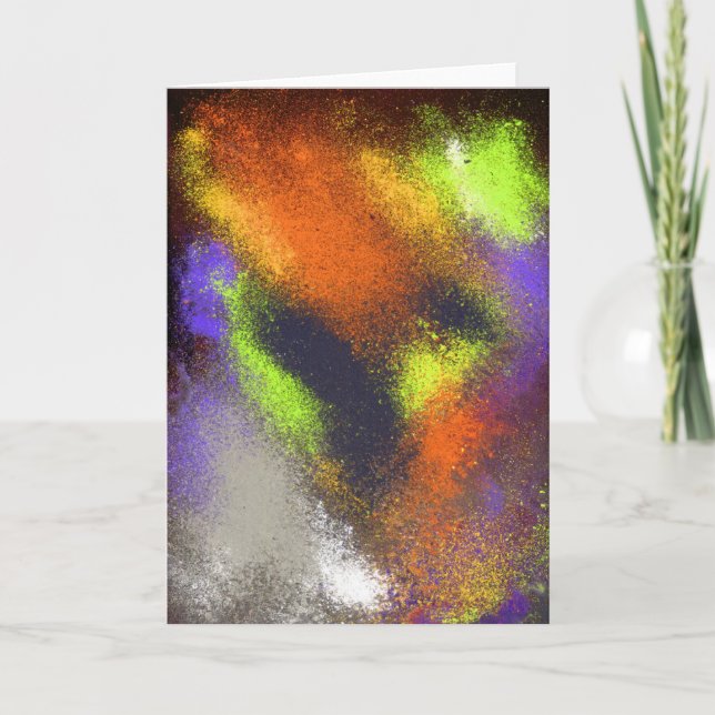 Cartão de Saudação Laranja de Clusters (Frente)