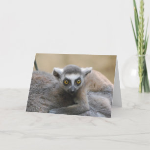Cartão de Saudação Lemur Baby