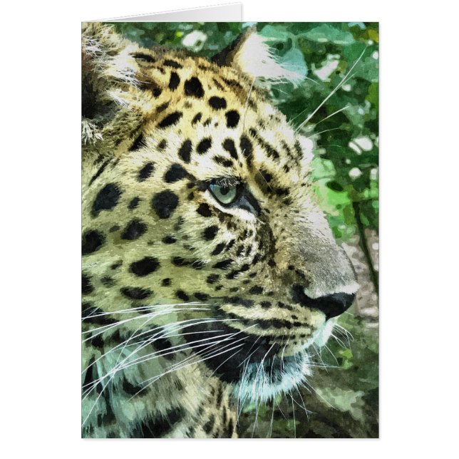 Cartão de saudação LEOPARD (Frente)