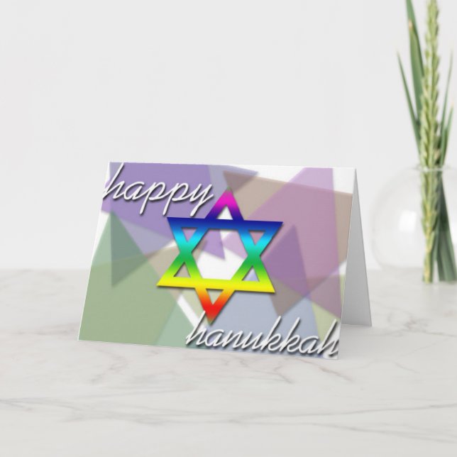 Cartão de Saudação LGBT Chanukah (Frente)