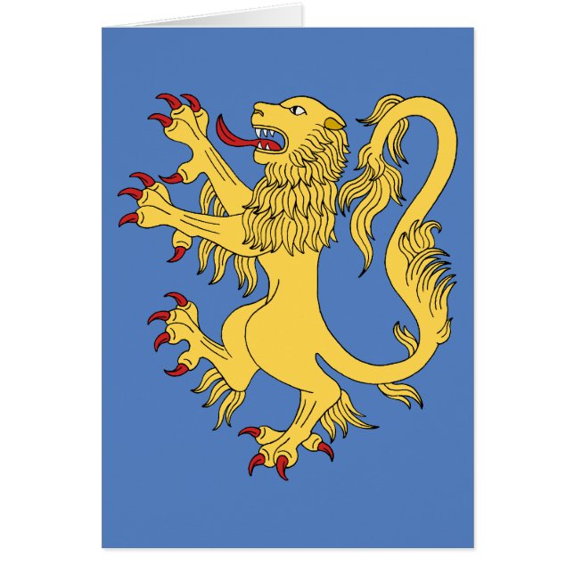 Cartão de Saudação Lion Rampant (Frente)