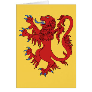 Cartão de Saudação Lion Rampant Gules
