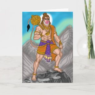 Cartão de Saudação Lord Hanuman