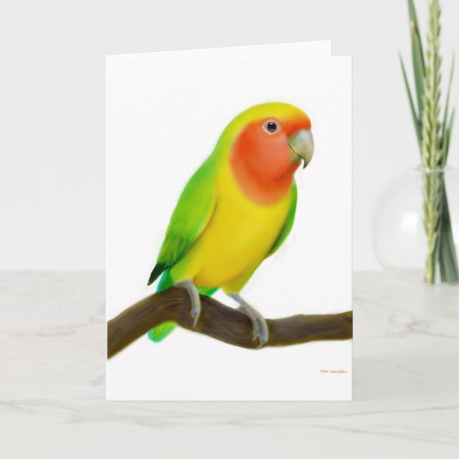 Cartão de Saudação Lovebird (Frente)