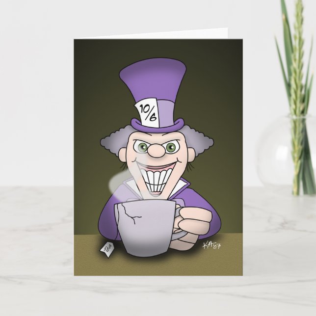 Cartão de Saudação Mad Hatter (Frente)
