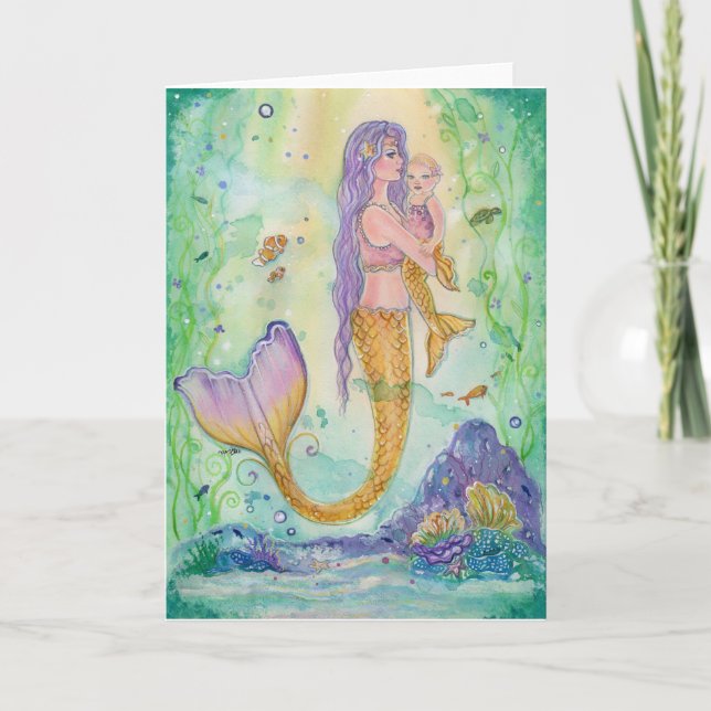 Cartão de saudação mamãe e Eu por Renee Lavoie (Frente)