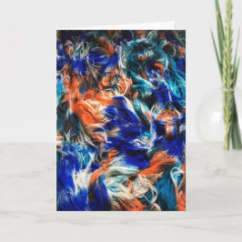 Cartão de Saudação Manipulado de Yarn Kingfisher