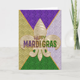 Cartão de Saudação Mardi Gras Feliz Mardi Gras Fle