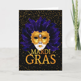 Cartão de Saudação Mardi Gras, Máscara Mardi Gras
