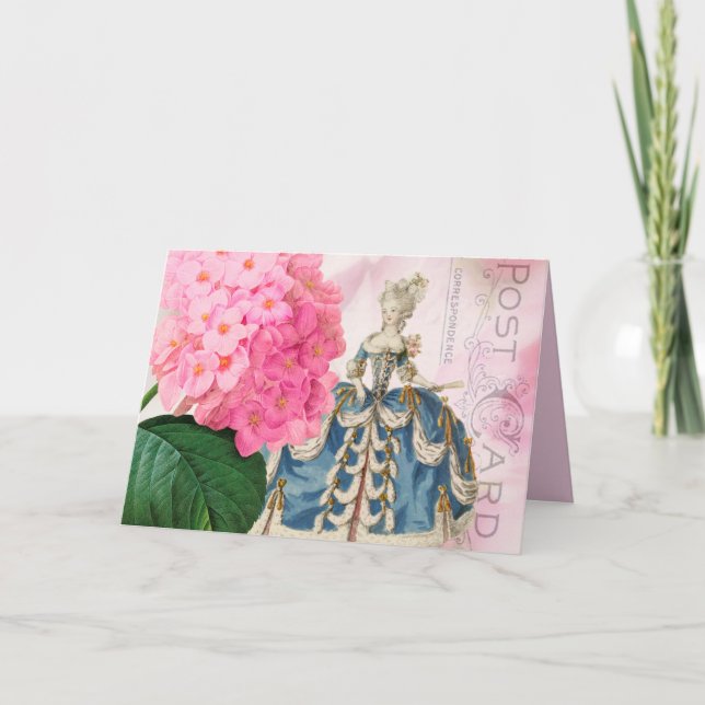 Cartão de Saudação Marie Antoinette Redoute Flores (Frente)