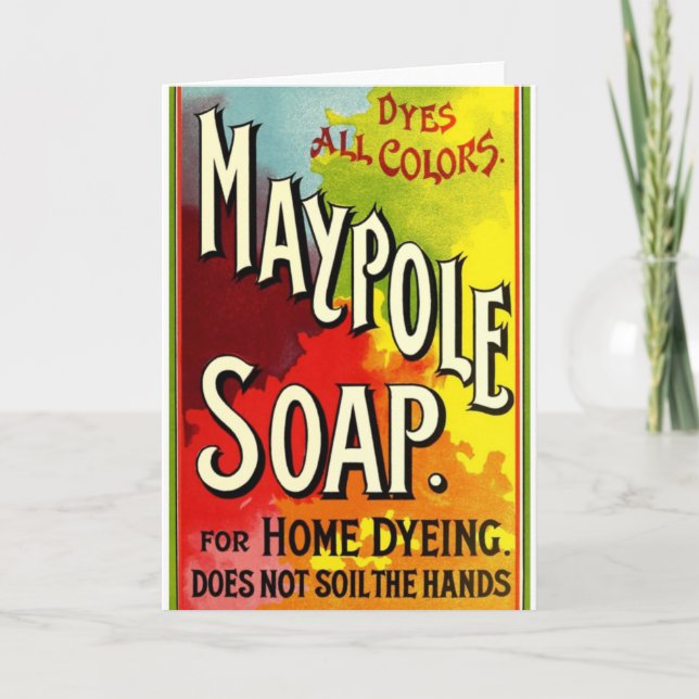 Cartão de saudação "Maypole Soap Advertisement" (Frente)