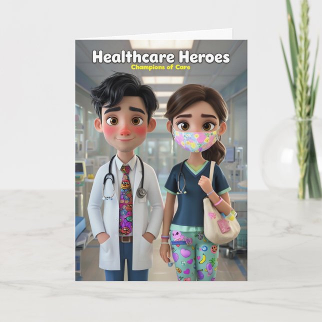 Cartão de Saudação Médico (Frente)