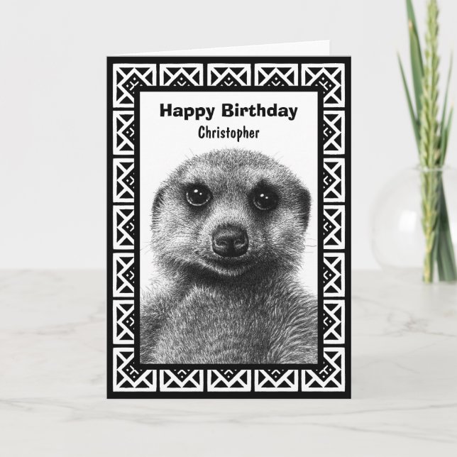 Cartão de Saudação Meerkat (Frente)