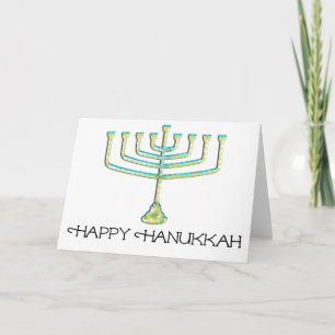 Cartão de Saudação Menorah Happy Hanukkah