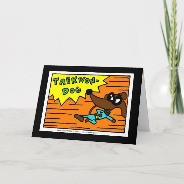 Cartão de Saudação Midge TAEKWON-DOG (Frente)