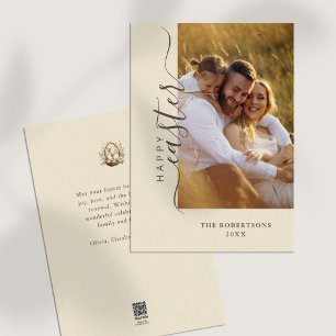 Cartão de saudação minimalista felz pascoa