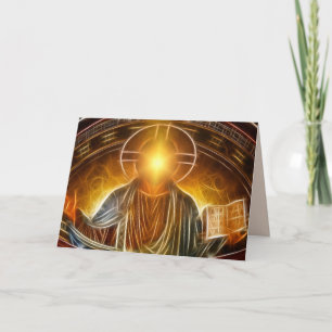 cartão de saudação moderno de Jesus