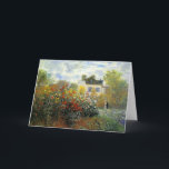 Cartão de Saudação Monet Rosa Garden<br><div class="desc">Cartão de saudação Monet Rosa Garden. Óleo na canvas de 1883. O impressionista francês Claude Monet criou algumas das mais belas paisagens de jardim perto de sua casa em Giverny. Esta é uma de suas obras anteriores representando um jardim de rosa pela manhã perto do Argenteuil. O trabalho apresenta rosas...</div>