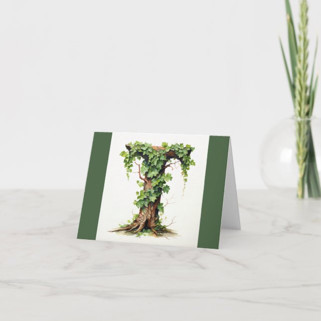 Cartão de saudação monograma (Frente)