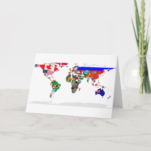 Cartão de saudação mundial sinalizado (Frente)