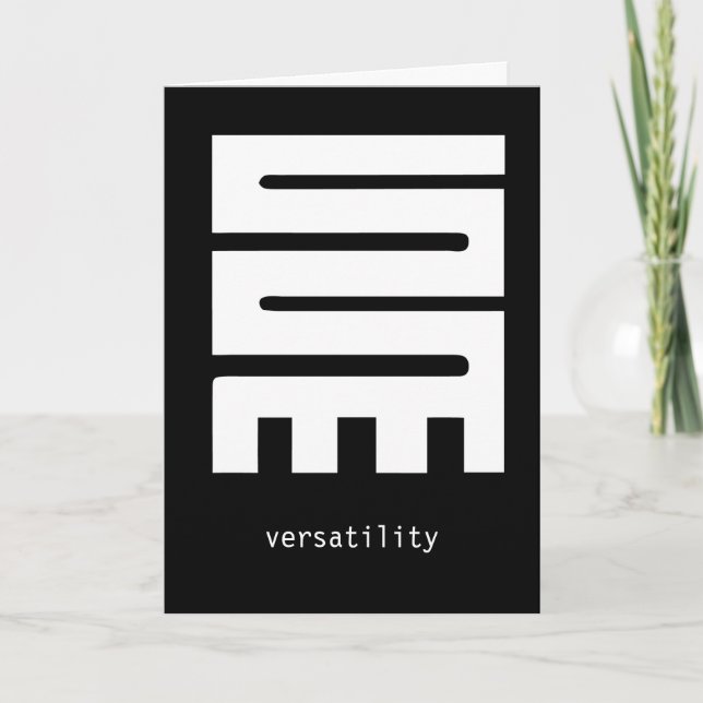 Cartão de Saudação Nkyinkyim (Frente)