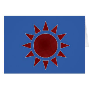 Cartão de Saudação/Nota do Sol Vermelho