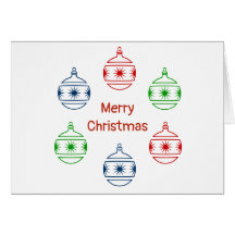 Cartão de Saudação - Ornamentos de Férias