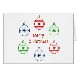 Cartão de Saudação - Ornamentos de Férias