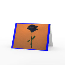 Cartão de saudação ou de nota azul personalizável 