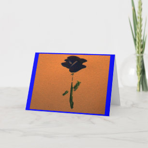 Cartão de saudação ou de nota azul personalizável 