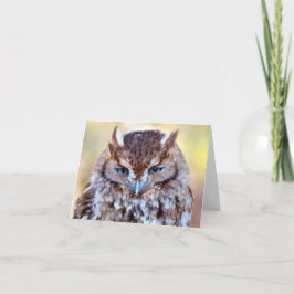 Cartão de Saudação Owl Wise Eyes