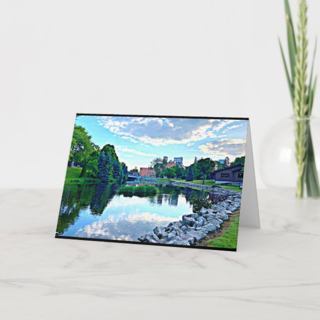 Cartão de Saudação Pacífico do Rio Manitowoc (Frente)