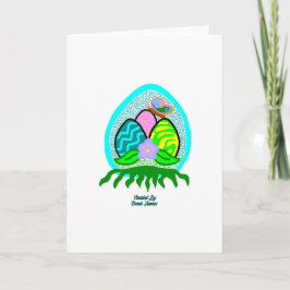 Cartão de Saudação Padrão para Ovos de Páscoa