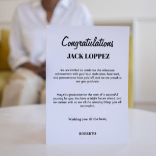 Cartão de saudação para a graduação