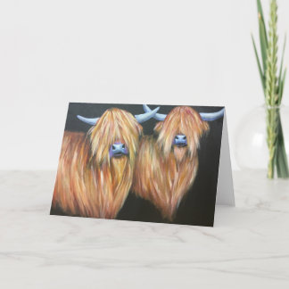 cartão de saudação para as vacas da região alta, v