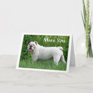 Cartão de Saudação para Cachorrinho Bulldog Inglês