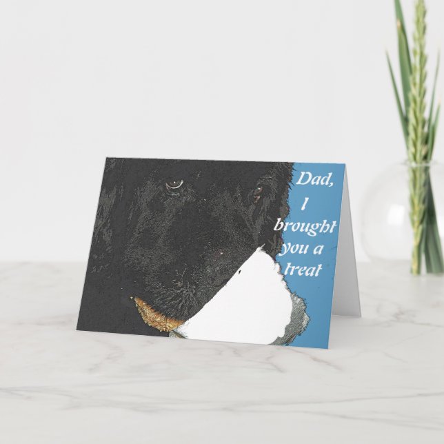 Cartão de saudação para cães da Terra Nova (Frente)