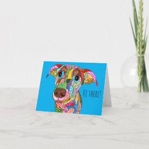 Cartão de saudação para cães de raça mista, d