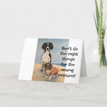 Cartão de saudação para corrigir o comportamento d