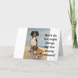 Cartão de saudação para corrigir o comportamento d