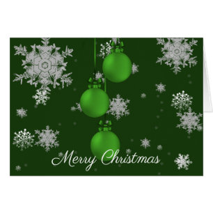 Cartão de Saudação para Enfeites de natal Verdes